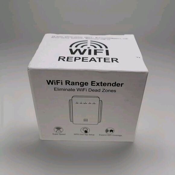 WiFi Extender Signal Booster/ REPEATER Port & Access Point, 1-Tap Setup, 2.4GHz - Picture 1 of 9